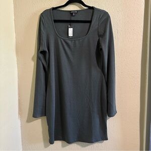 Olive khaki Long Sleeve Dress